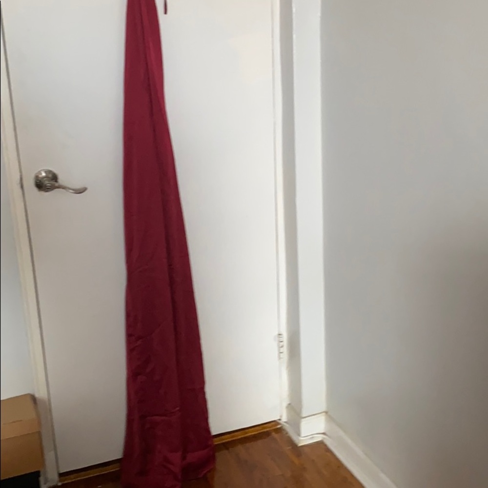 cowl back halter neck maxi dress